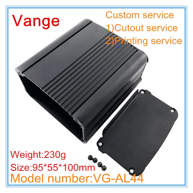 1pcs/lot sand blasting industry extrusion aluminum distribution box 6063-T5 diy housing 95*55*100mm for mixer equipment | Обустройство