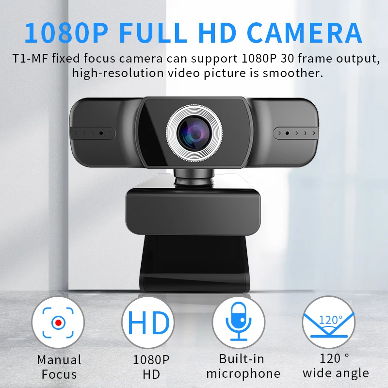 1080P HD Компьютерная камера USB веб Веб камеры встроенный звукопоглощающий микрофон