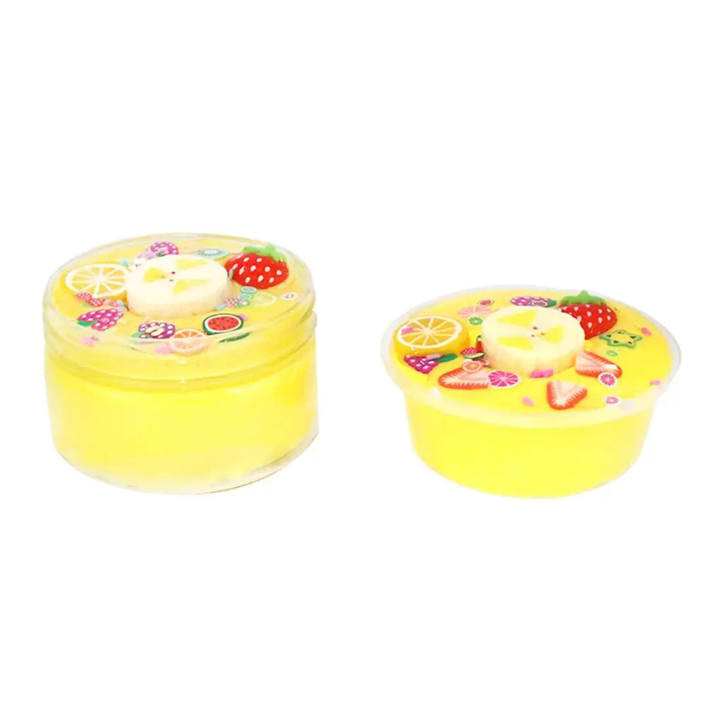 

60/100ml DIY Fruit Lemon Chips Mud Clay Plasticine Stress Relief Kids Toy Gift