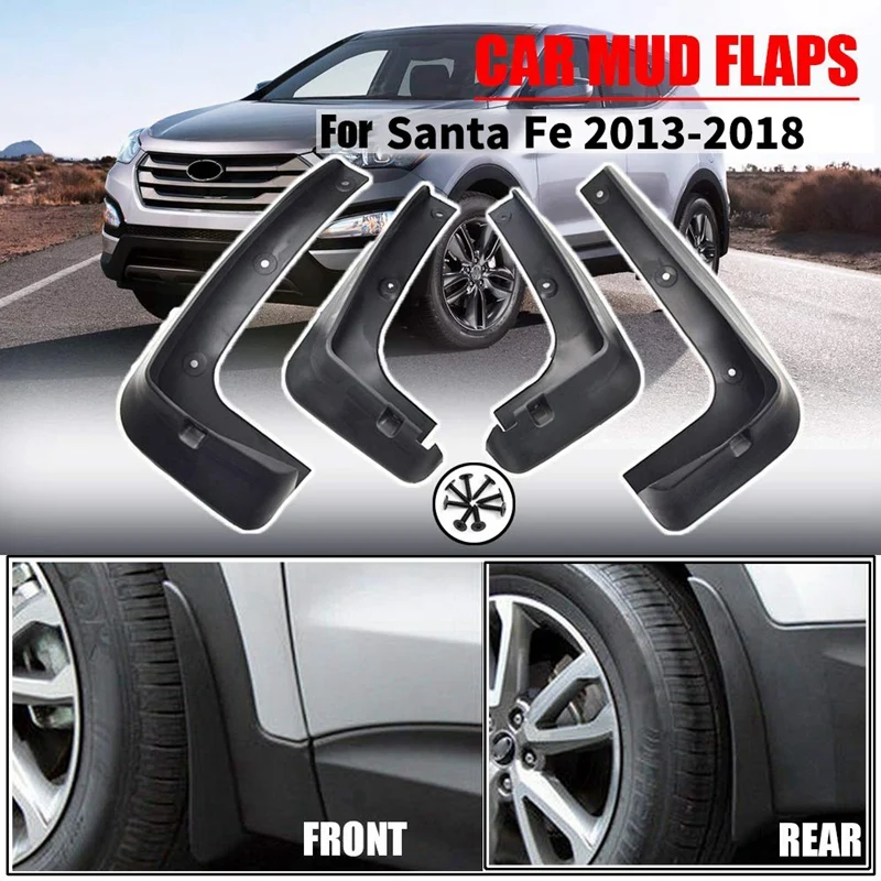 Брызговики для Hyundai Santa Fe 2013-2018 переднее заднее защитное крыло автомобиля 4 шт |