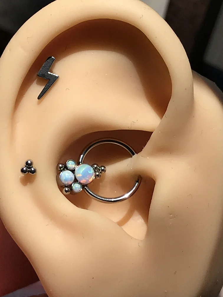 Серьги-гвоздики женские с подсветкой ювелирное украшение для пирсинга губ