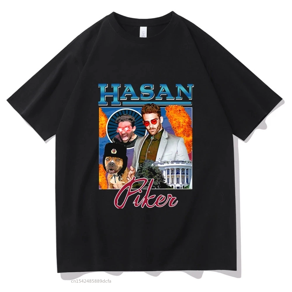 

Hasan Piker Tshirt Hip Hop Harajuku Couples Tee Oversized