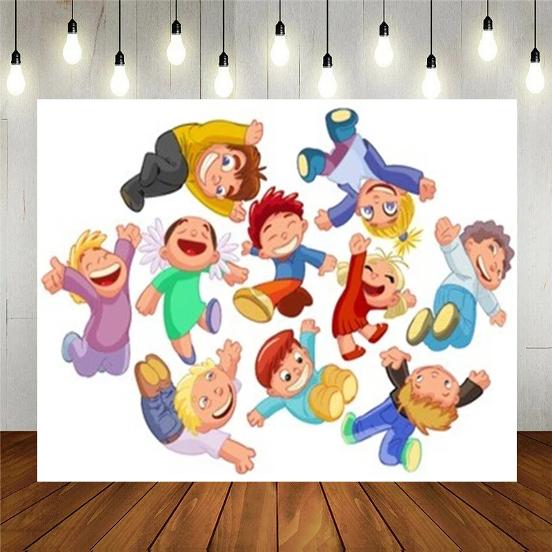 

Реквизит для фотостудии Виниловый фон для фотосъемки мультяшный семейный праздник Рождество Счастливые родители и дети