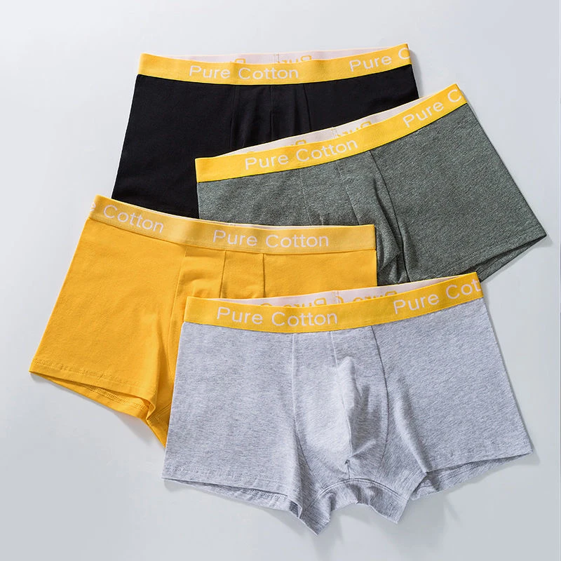 3pcs/Lot Man Boxer Men Underwear Cotton Boxers Homme Brand Mens Underpants Male Panties Breathable U Convex Pouch Shorts L-3XL