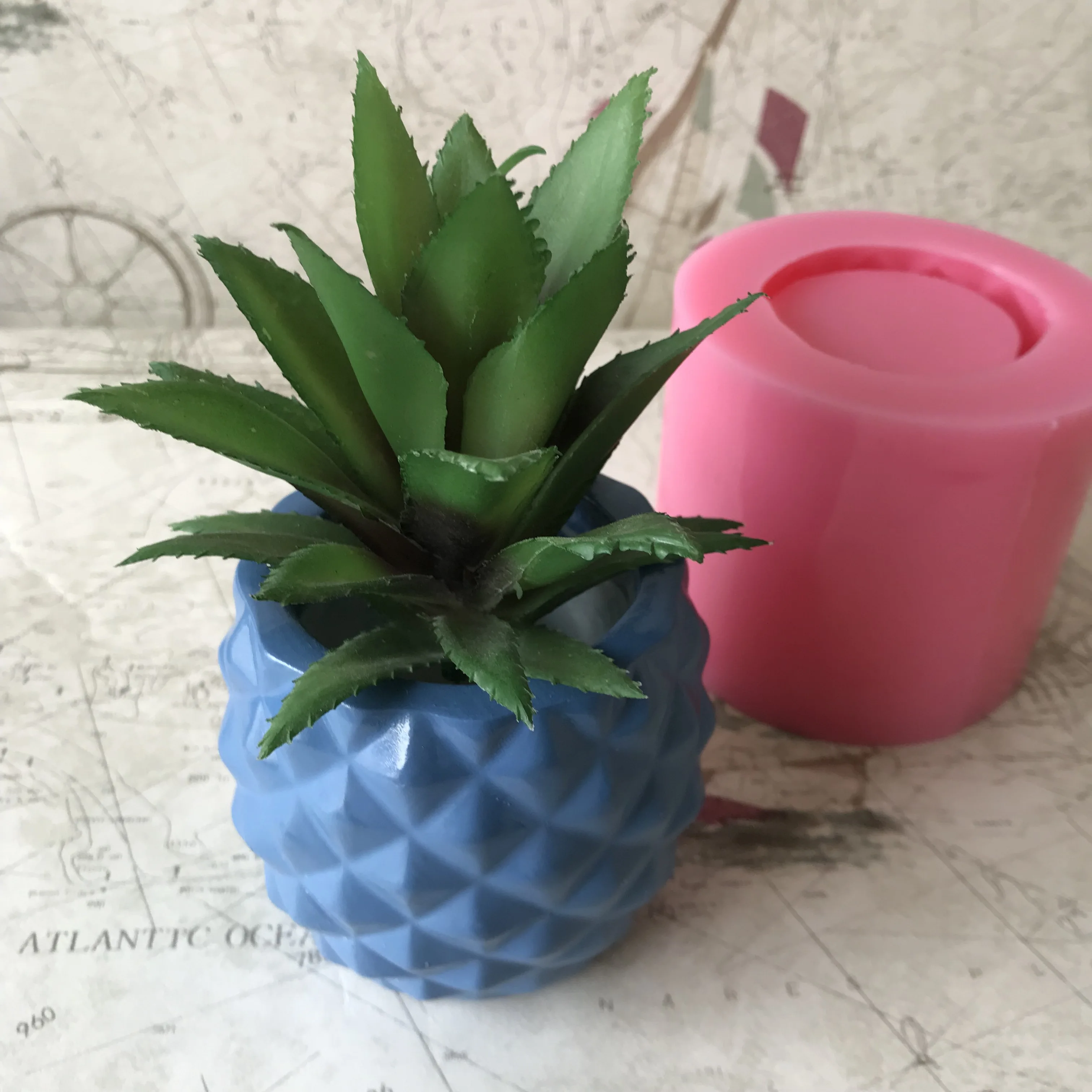 Фрукты 3D Ананас Форма для вазы большой бетон силиконовый пресс-формы цветочных