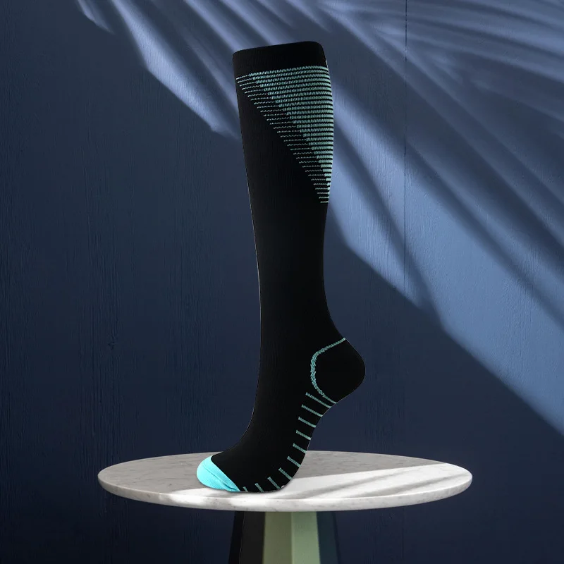 

Цветные V-образные Спортивные Компрессионные чулки с рисунком, Компрессионные носки, Стрейчевые Носки с рисунком