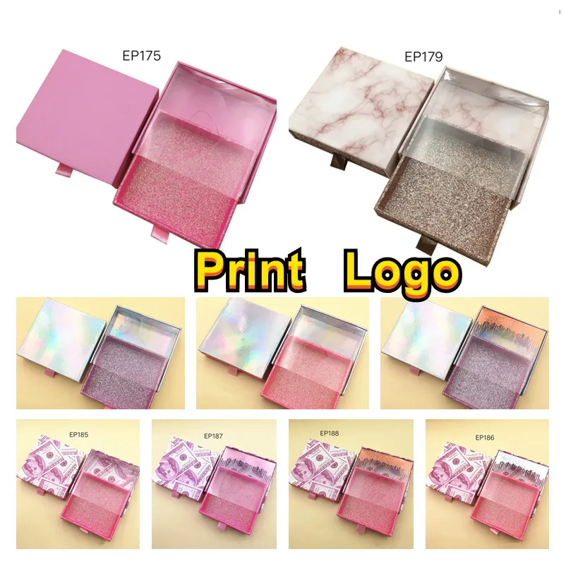 

Clear window Wholesale Eyelash Packaging Box Lash Boxes Packaging Custom Caux Cils 3D Mink Eyelashes Package Storage Case Vendor