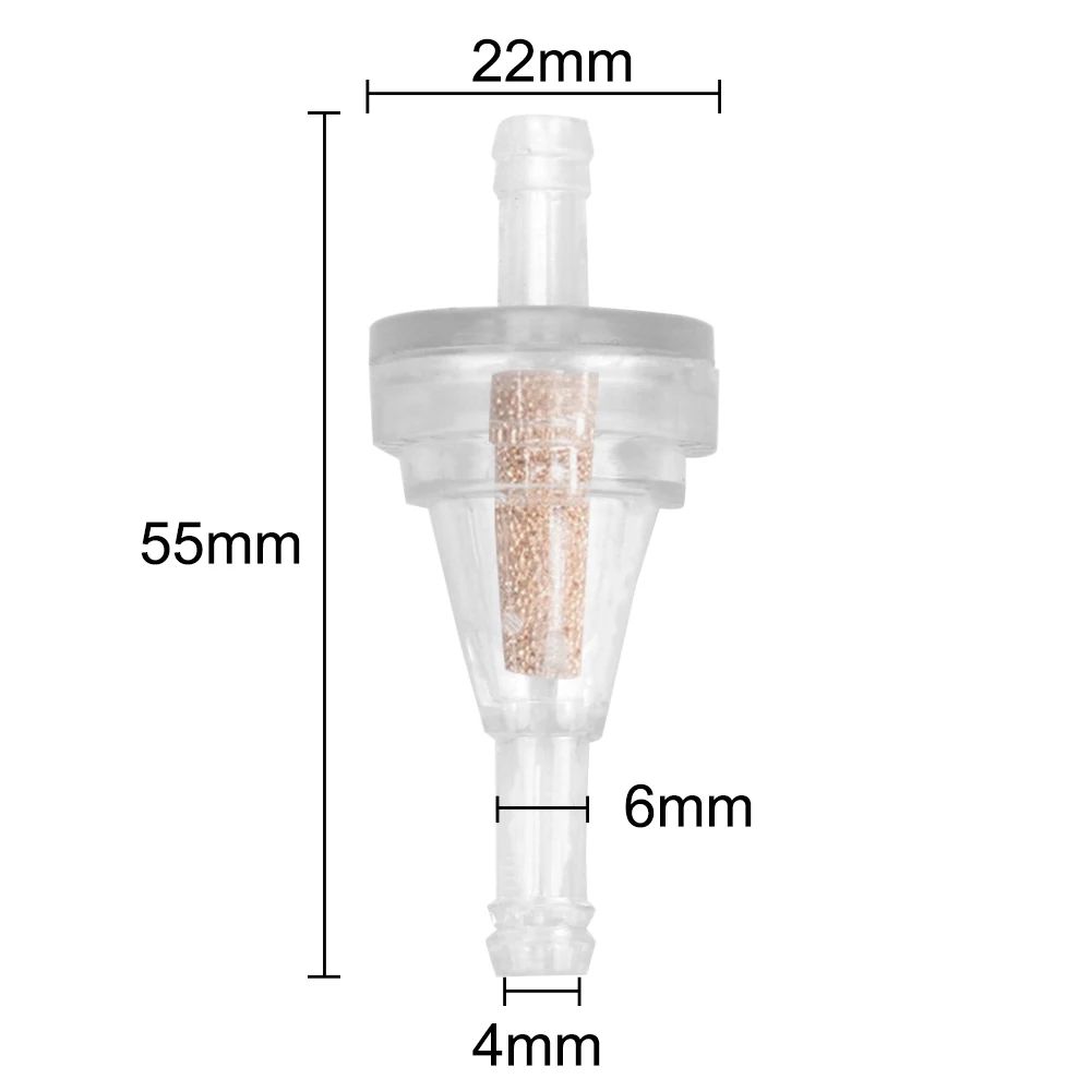 

LEEPEE For Dirt Bike ATV UTV Motorcycle Inline Gas Fuel Filter 10pcs/set 1/4" 6.3mm Fuel Line Gasoline Filter Universal