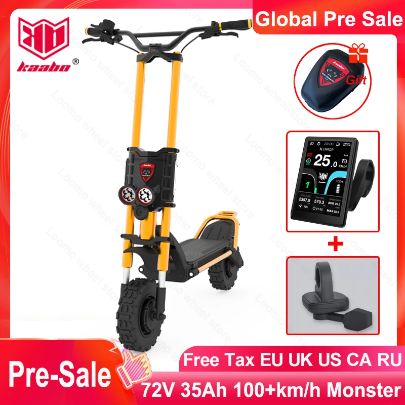 Verkaufen Pre Verkauf Kaabo Wolf König GT PRO + 11 Zoll 72V 35AH 21700 Batterie Top Geschwindigkeit 100km/h Elektrische Roller Monster Roller SUV Roller