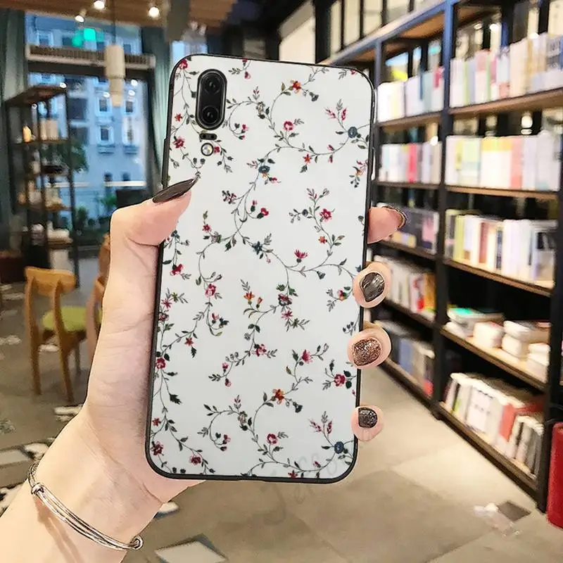 

Simple floral pattern fashion luxury painting Phone Case For Huawei honor Mate P 10 20 30 40 Pro 10i 9 10 20 8 x Lite