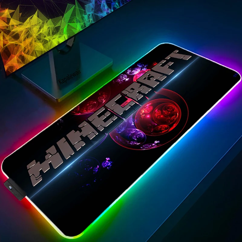 led mousepad mice gaming mouse pad rgb anime large keyboard rubber speed desk accessories computer rug laptop carpet cs go mat free global shipping