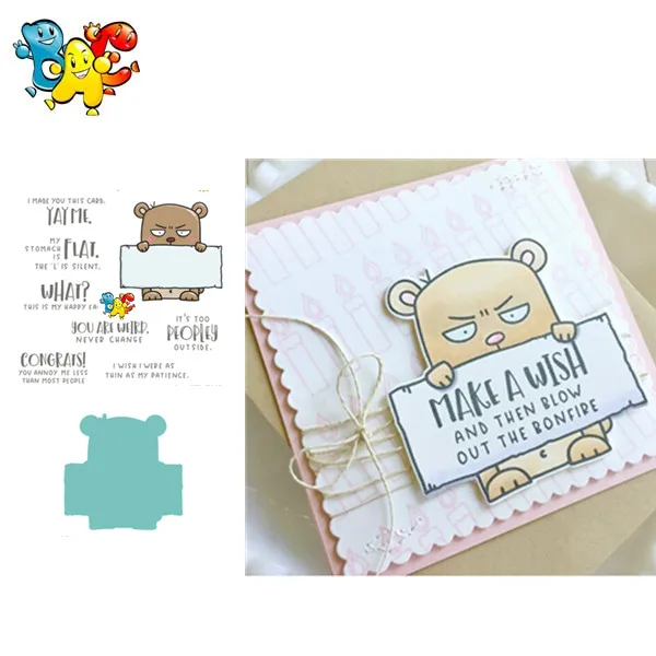 Прозрачные марки bear для скрапбукинга своими руками/изготовления карт/детского