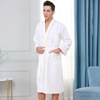 5 star hotel men 100 cotton plus size sweat towel bathrobe kimono waffle bath robe mens night sleepwear for women dressing gown