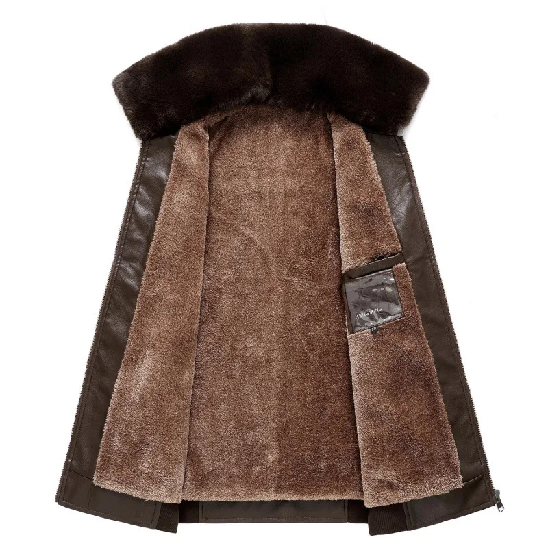 

coat Winter new style fur coat loose and warm men's Lapel casual jacket