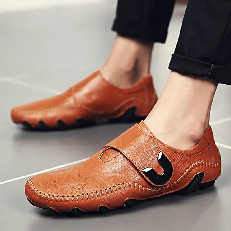 Мужская повседневная обувь из натуральной кожи роскошные дышащие Теплые