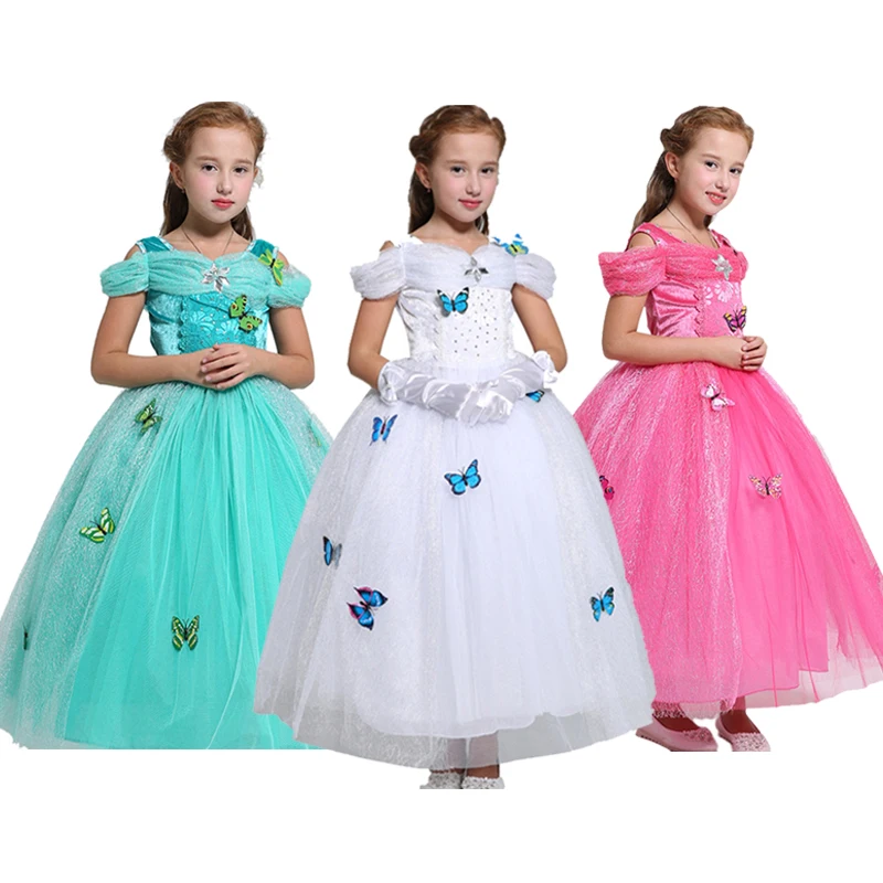 Одежда принцессы для девочек фатиновое платье дня рождения Хэллоуина косплея
