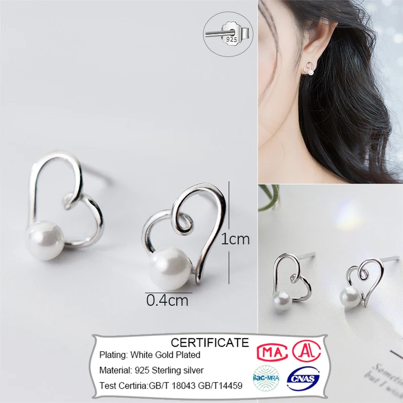 Trusta 925 пробы серебряные ювелирные изделия модные милые миниатюрные 8 мм X 7 мм полые серьги-гвоздики в форме сердца подарок для девочек, детей, леди DS514