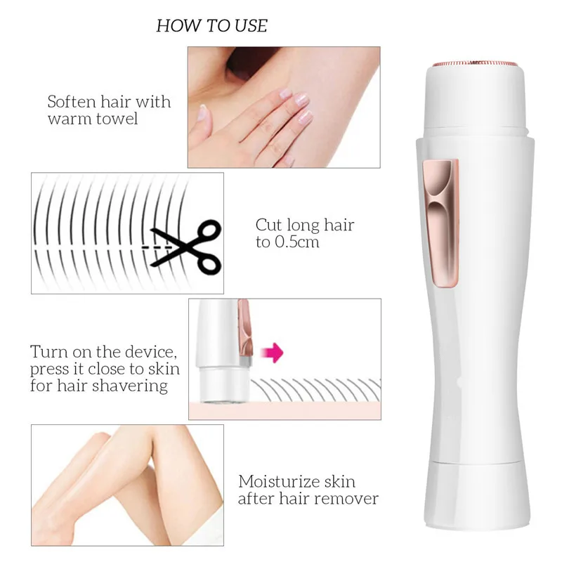 

USB Rechargerable Lady Shaver Electric Women Epilator Mini Female Body Hair Removal Razor Trimmer Depilation Shaving Machine