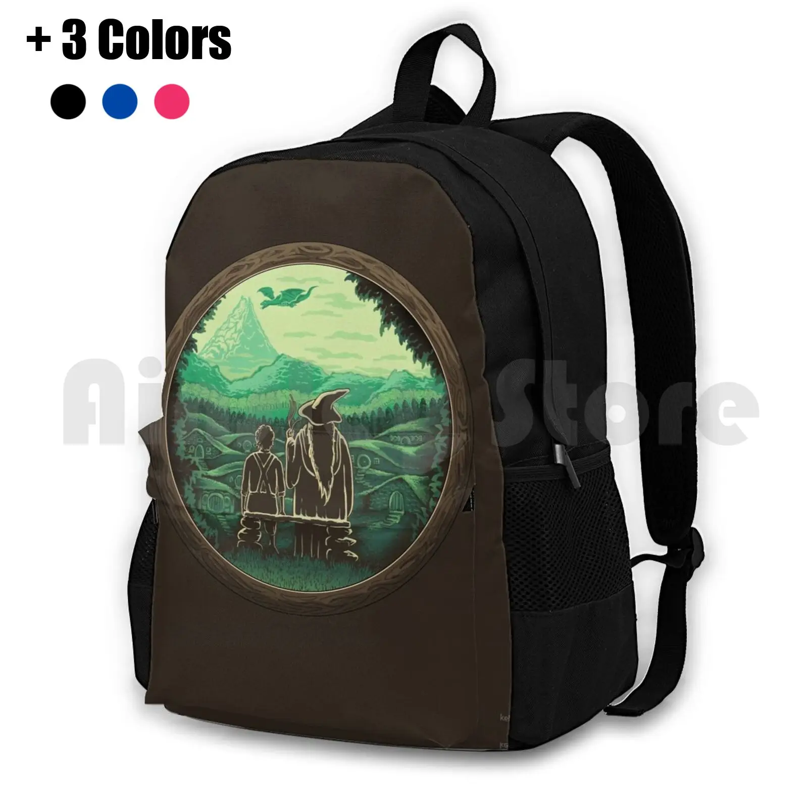 

Let'S Have An Adventure Outdoor Hiking Backpack Waterproof Camping Travel Wizard Nature Pop Culture Movie Movies Tv Dragon Book