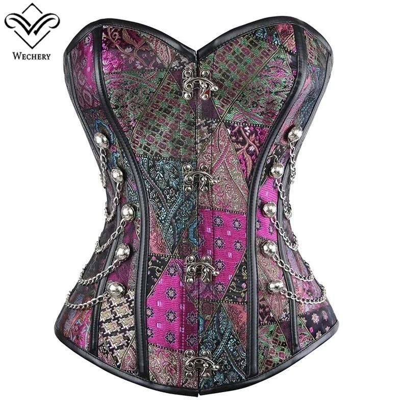Женский корсет в стиле стимпанк сексуальный корсаж корсеты бюстье одежда для
