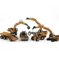 huina 150 scale alloy diecast excavator engineering construction model bulldozer metal truck for boys birthday gift toy cars
