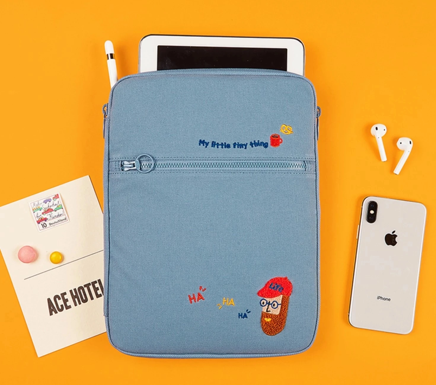 

9.7 10.5 11 Inch Cartoon Ipad Tablet Case Canvas Shockproof Laptop Liner Bag Organizer Storage Bag Sleeve Cover For Ipad Air