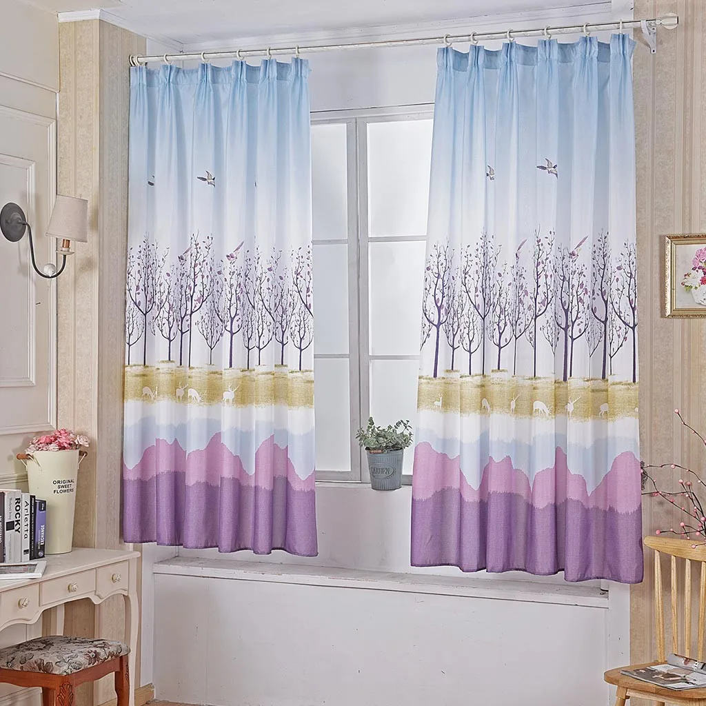 Занавеска для окон и дверей с принтом китайского дерева драпировка из прозрачной