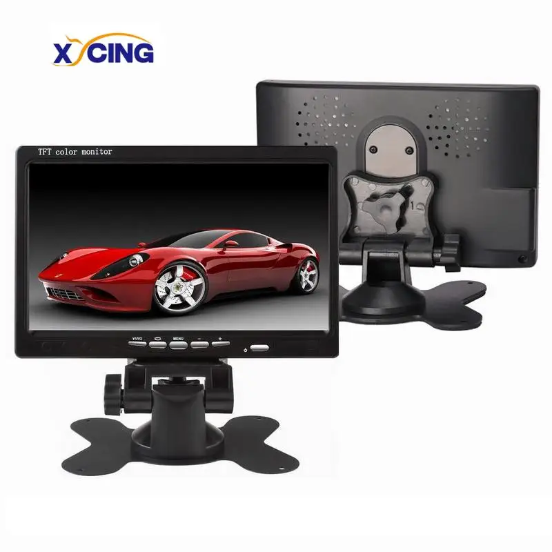 XYCING Универсальный 7 ''800*480 цветной TFT ЖК-экран монитор, автомобильный монитор заднего вида комплект 2 видеовхода для автомобильных мониторов заднего вида