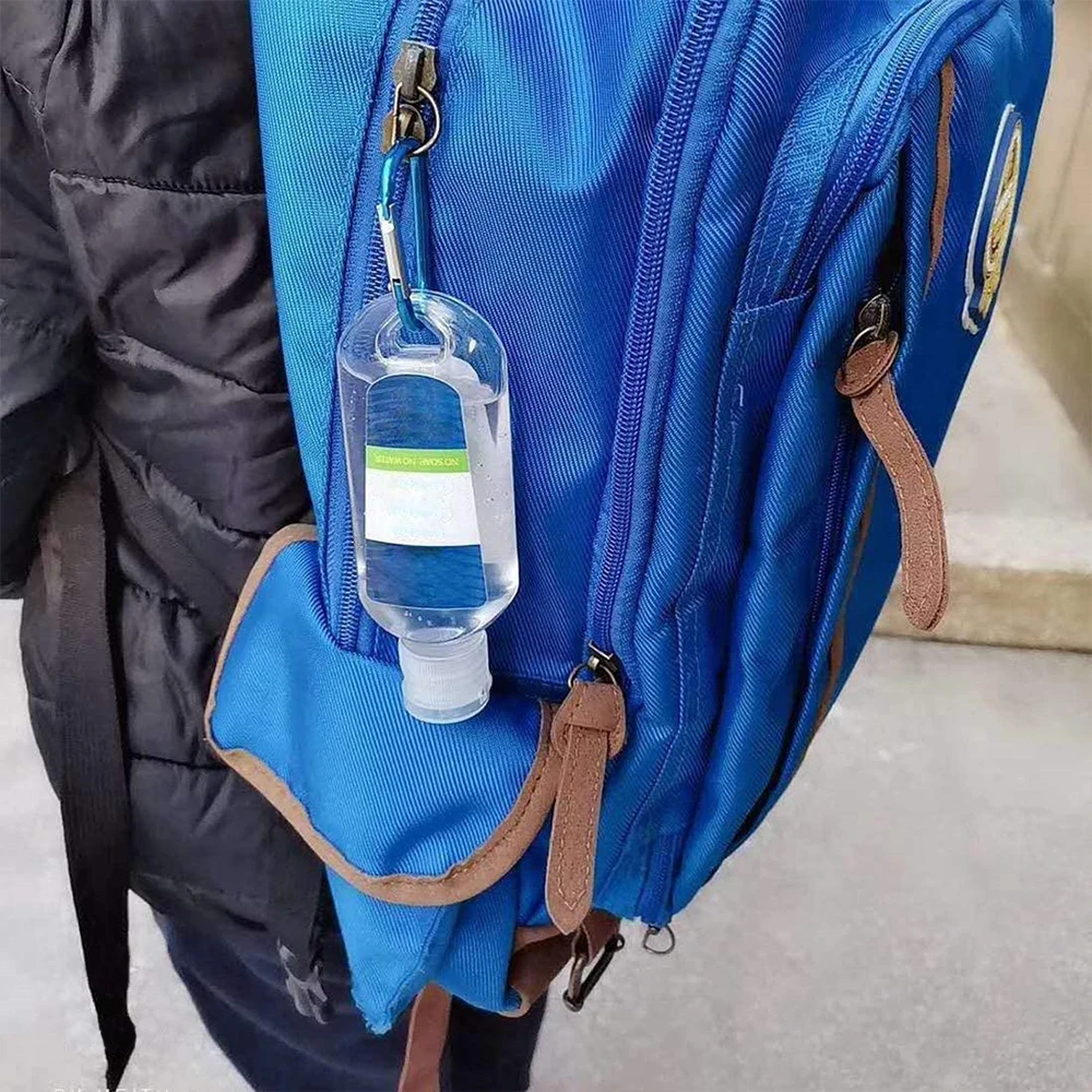 2020 50 мл многоразовая бутылка Пластиковый Карабин крючок с контейнером