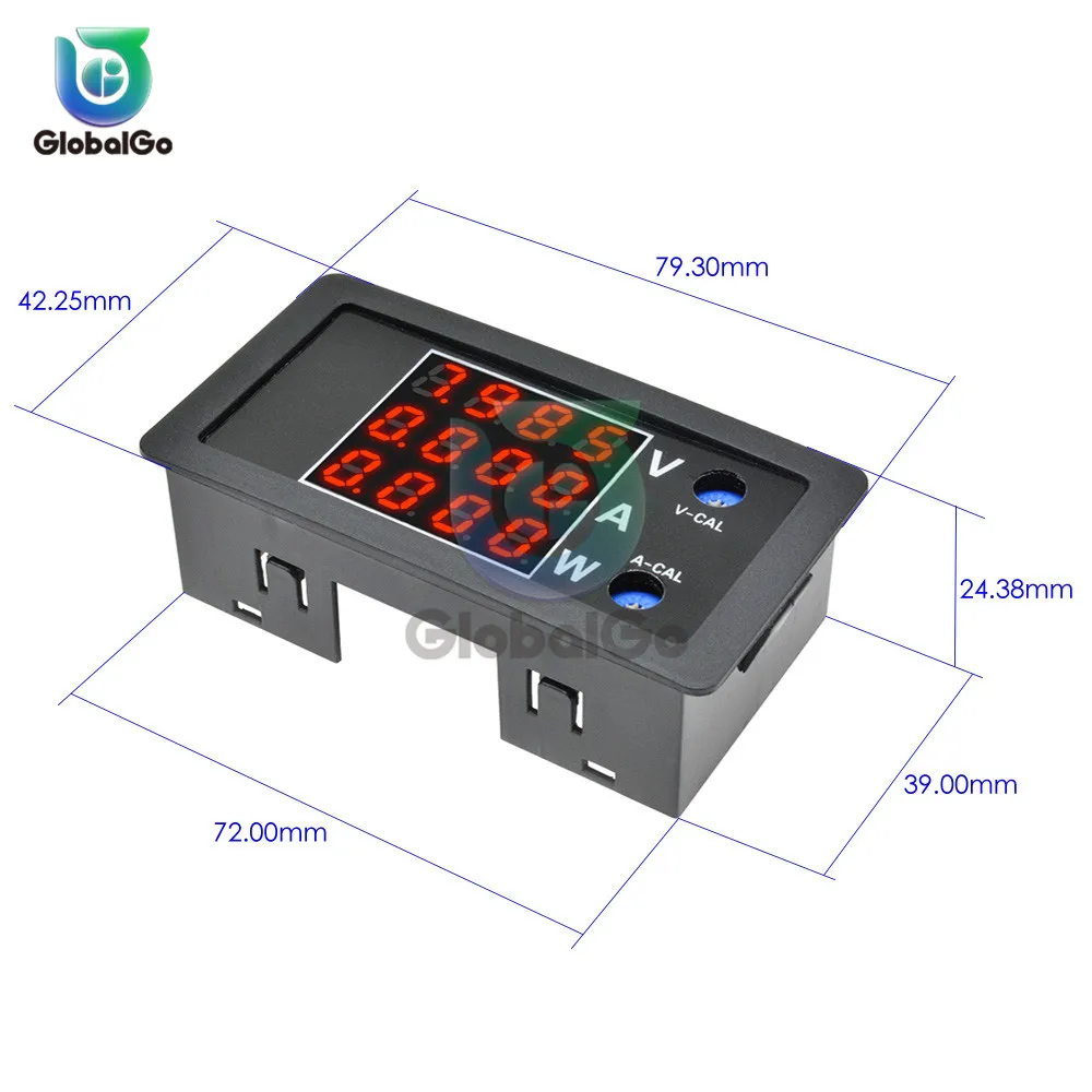 3 in 1 DC Voltage Current Power Tester Meter Analyzer 100V 10A 1000W Red LED Digital Voltmeter Ammeter Wattmeter | Инструменты