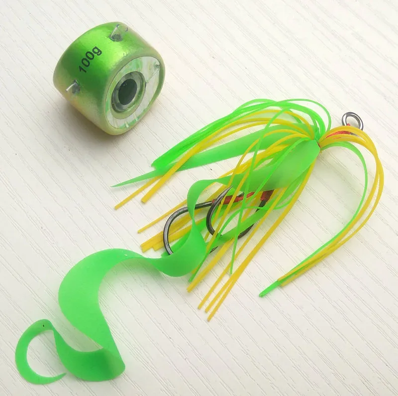 40g green 1pc 1 шт. 45 г/60 г/70 г/80 г Pesca слайдер Snapper/море bream джиг голова с юбкой свинец джиг приманка - Цвет: 40g green 1pc