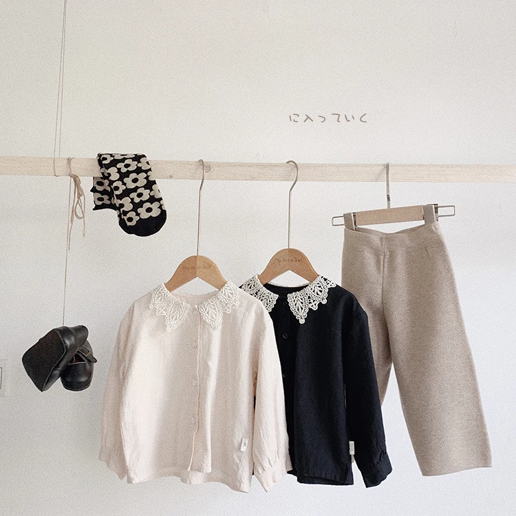 Рубашка для девочек Новинка 2019 года детская весенне осенняя блузка из чистого