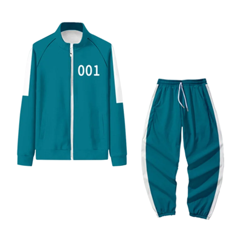 

Squid Game Sportswear Cosplay Li Zhengjae Costume Coat 456 067 Jacket 001 Zipper Adult Autumn Cotton Sweater Hoodie