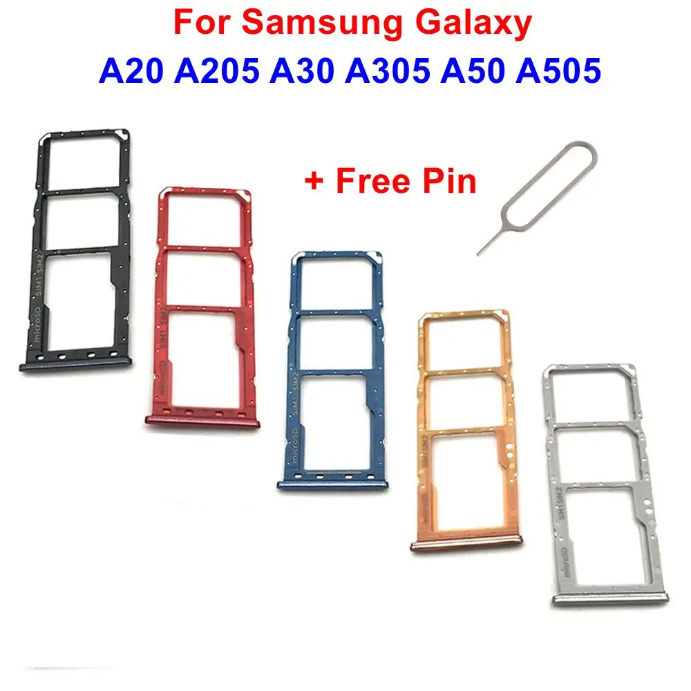 Новый адаптер для слота карты Micro SD держатель SIM-карты Samsung Galaxy A20 A205 A30 SM-A305 A50 A505 A505F