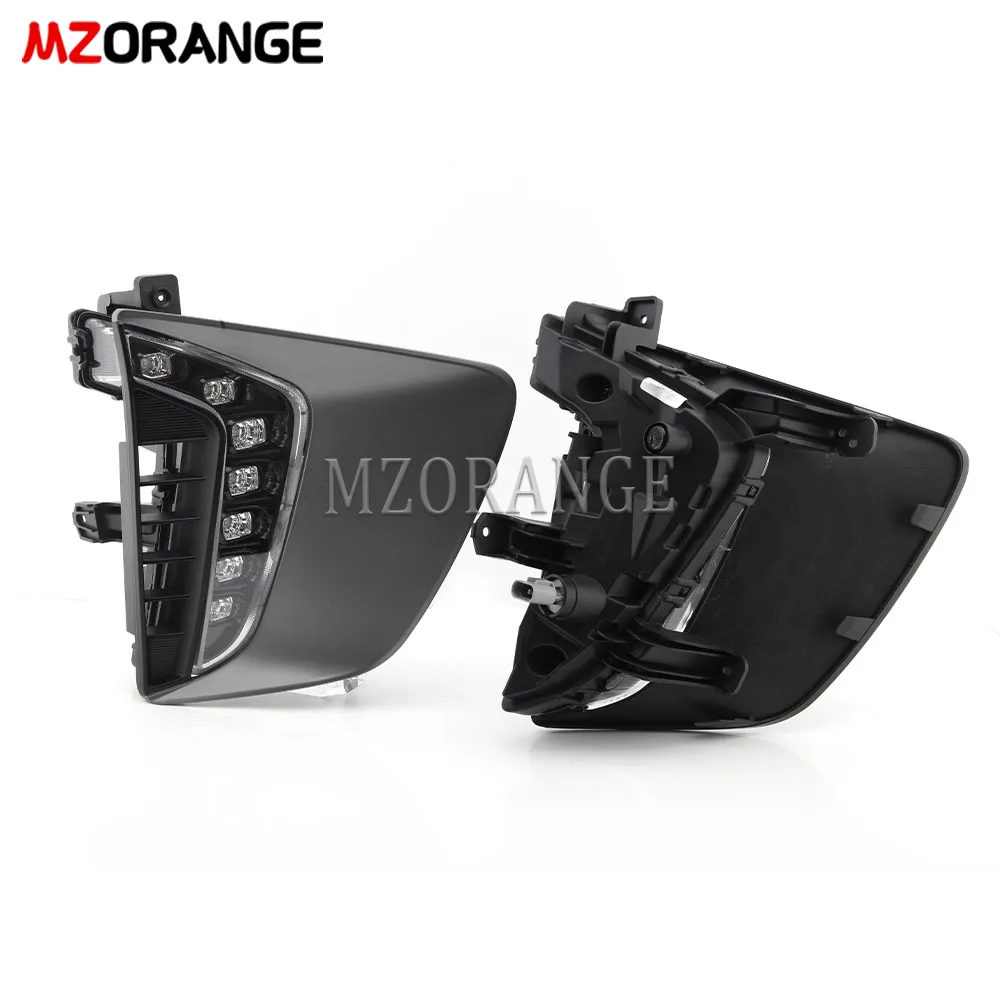 

2 шт. светодиодный drl головной светильник s для Hyundai IONIQ 2017 2018 2019 2020 туман светильник автомобильные лампы дневного Светодиодный дневной светил...