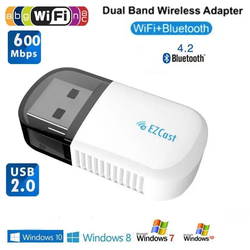 Беспроводной адаптер Bluetooth 4 2 USB wi fi ГГц 600 Мбит/с|Сетевые карты| |