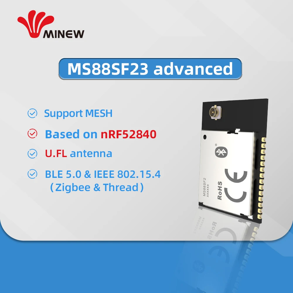 Усовершенствованный радиочастотный модуль MS88SF23 nRF52840 2 4 ГГц 8 дБм дальнего