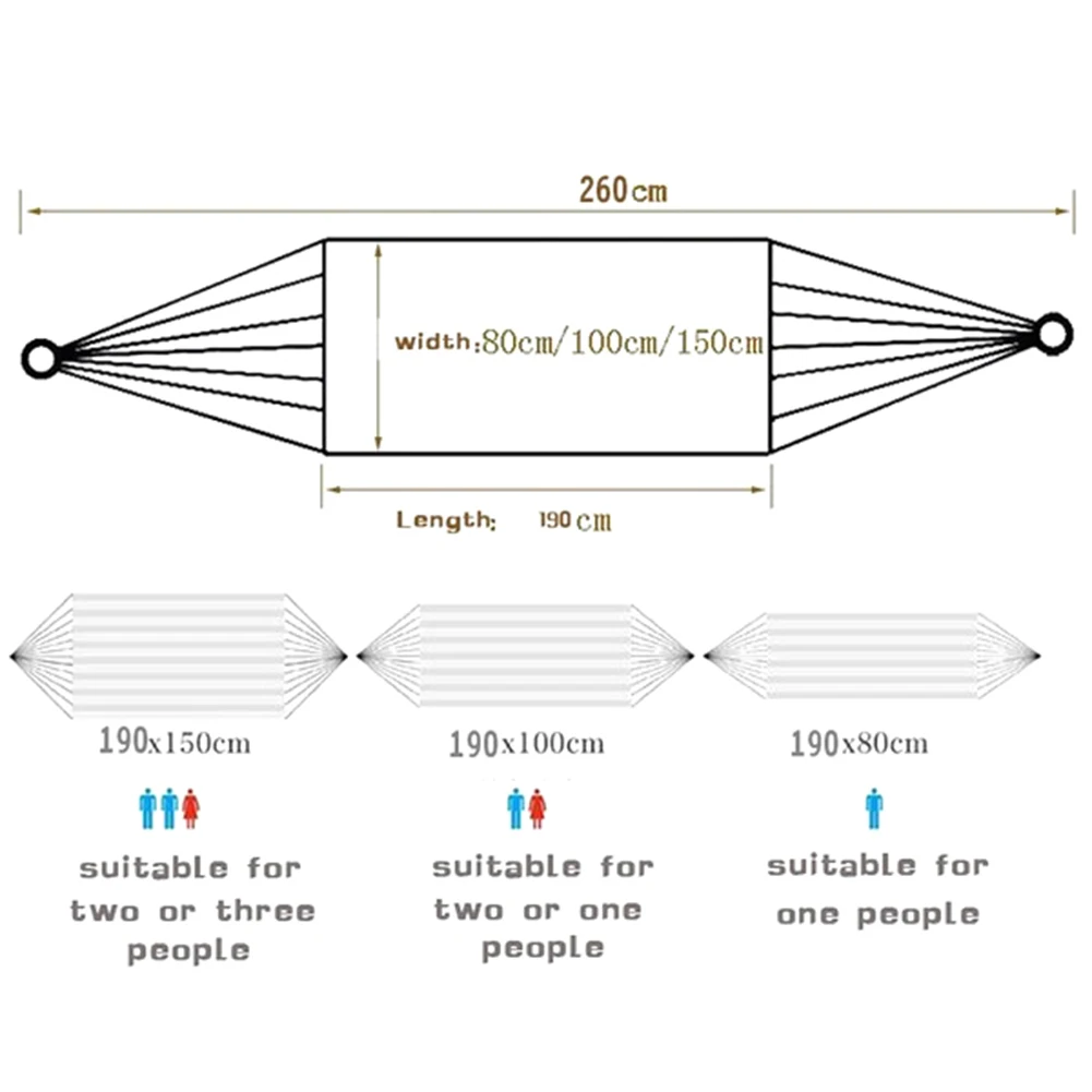 

Outdoor Portable Rainbow Hammock Light Weight Camping Travel Swing Hang Bed