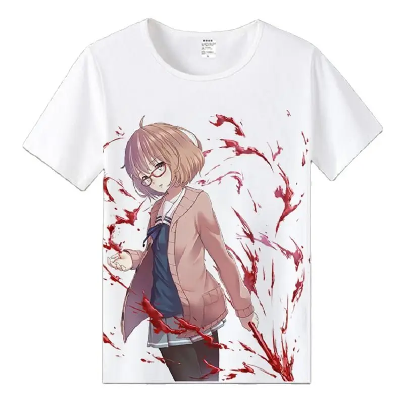 

Unisex Anime Cartoon Kyokai no Kanata Kuriyama Mirai Casual T-Shirt Tee T Shirt