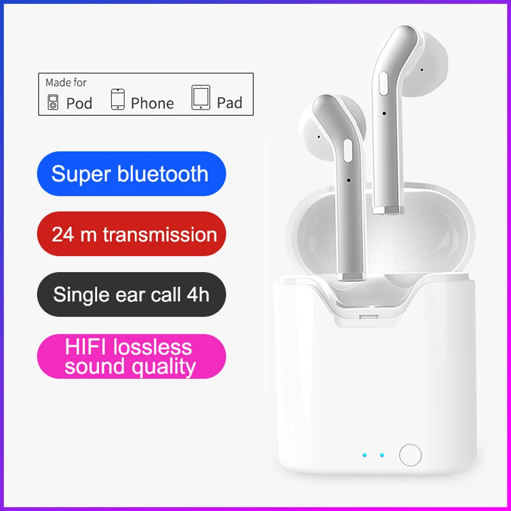 Bluetooth 5 0 Беспроводной наушники гарнитура вкладыши TWS с мини стерео зарядный