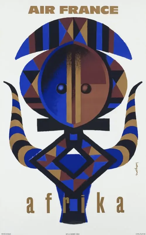 Египет на зиму Африканский пропагандистский винтажный постер для путешествий