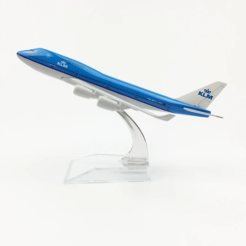 

16CM 1:400 Scale Airplanes Boeing 747 B747 KLM Royal Dutch Airlines Diecast Metal Alloy Plane Aircraft Model Toy Kids Gift