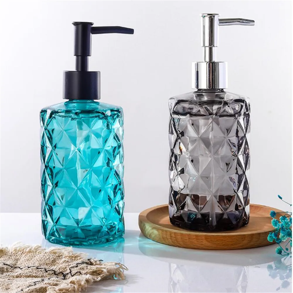 

Kitchen Creative Press Type Glass Hand Sanitizer Bottle Washing Dishes Washing Clothes Washing Cups Household Decoration Tools