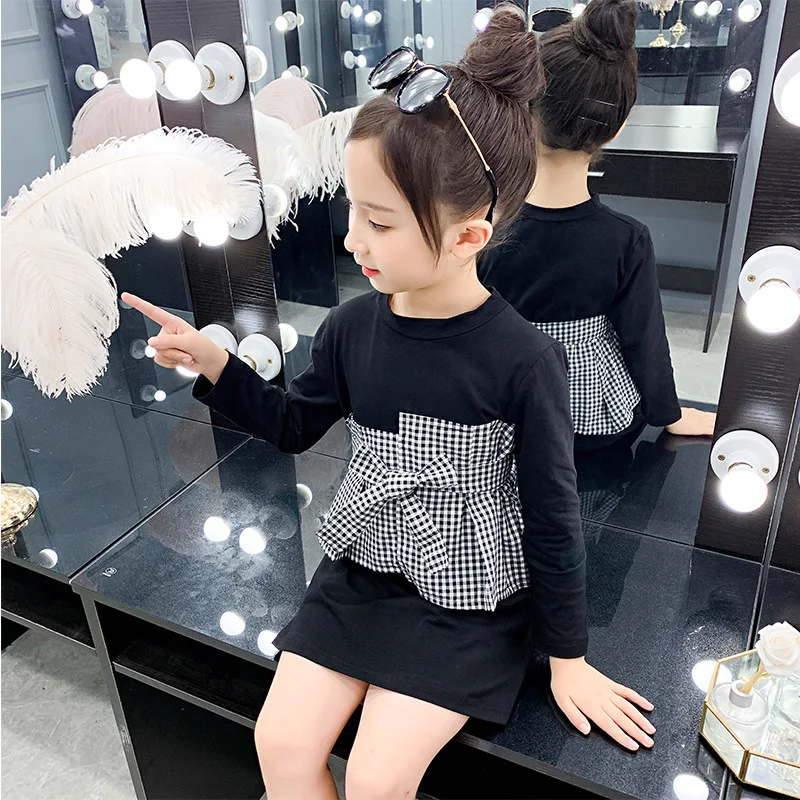 Осеннее платье с длинным рукавом для девочек-подростков | Детская одежда и обувь