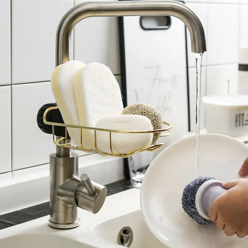 

Stainless Steel Shower Shelf Kitchen Sink Soap Sponge Drain Rack Suction Drainer Holder Shelf Storage Rack Organizer 3 Colors