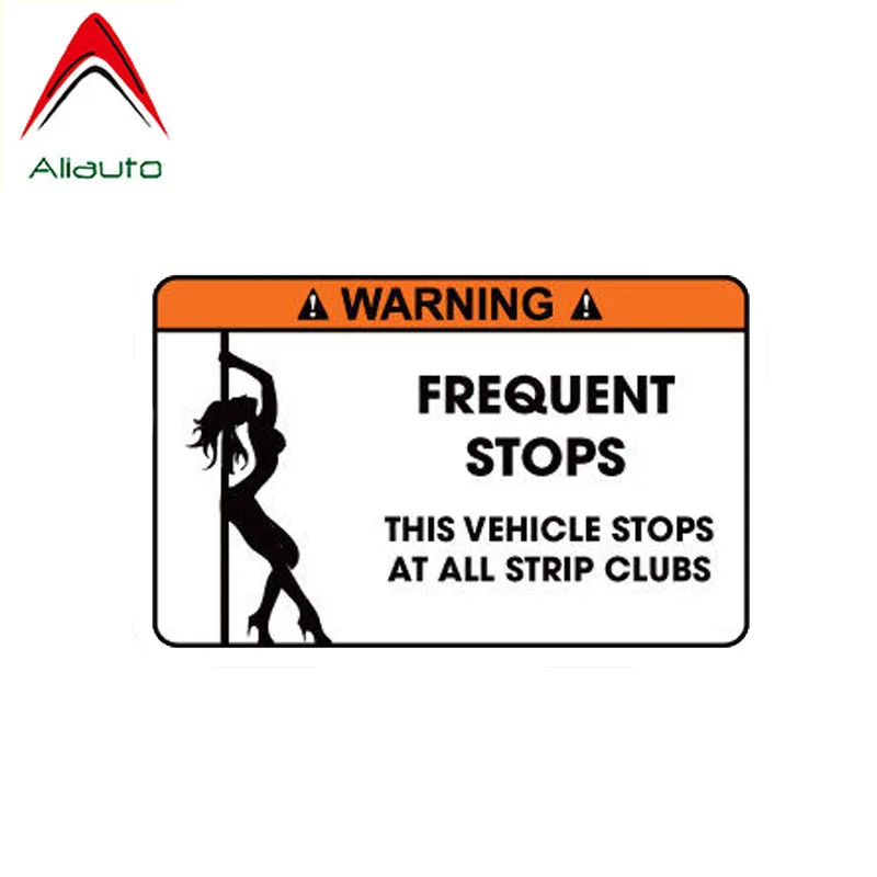 

Aliauto Funny Car Sticker Warning Frequired Stops This Vehicle Stops At All Strip Clubs Decal Accessories PVC for Volvo,15cm*9cm