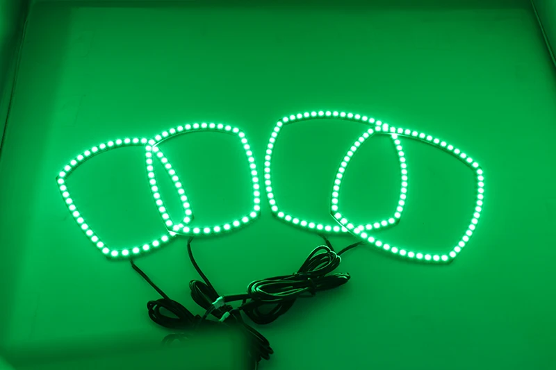 Ультра яркий 5050 SMD многоцветный RGB светодиодный набор ангельских глаз с пультом дистанционного управления для Dodge charger 2011 2012 2013 Автомобильный Стайлинг