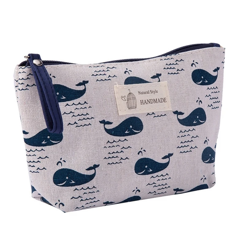 

Multifunctional Fashion Design Durable Fabric Zipper Purse Cartoon Pattern Cosmetic Storage Bag Changes Card Bag