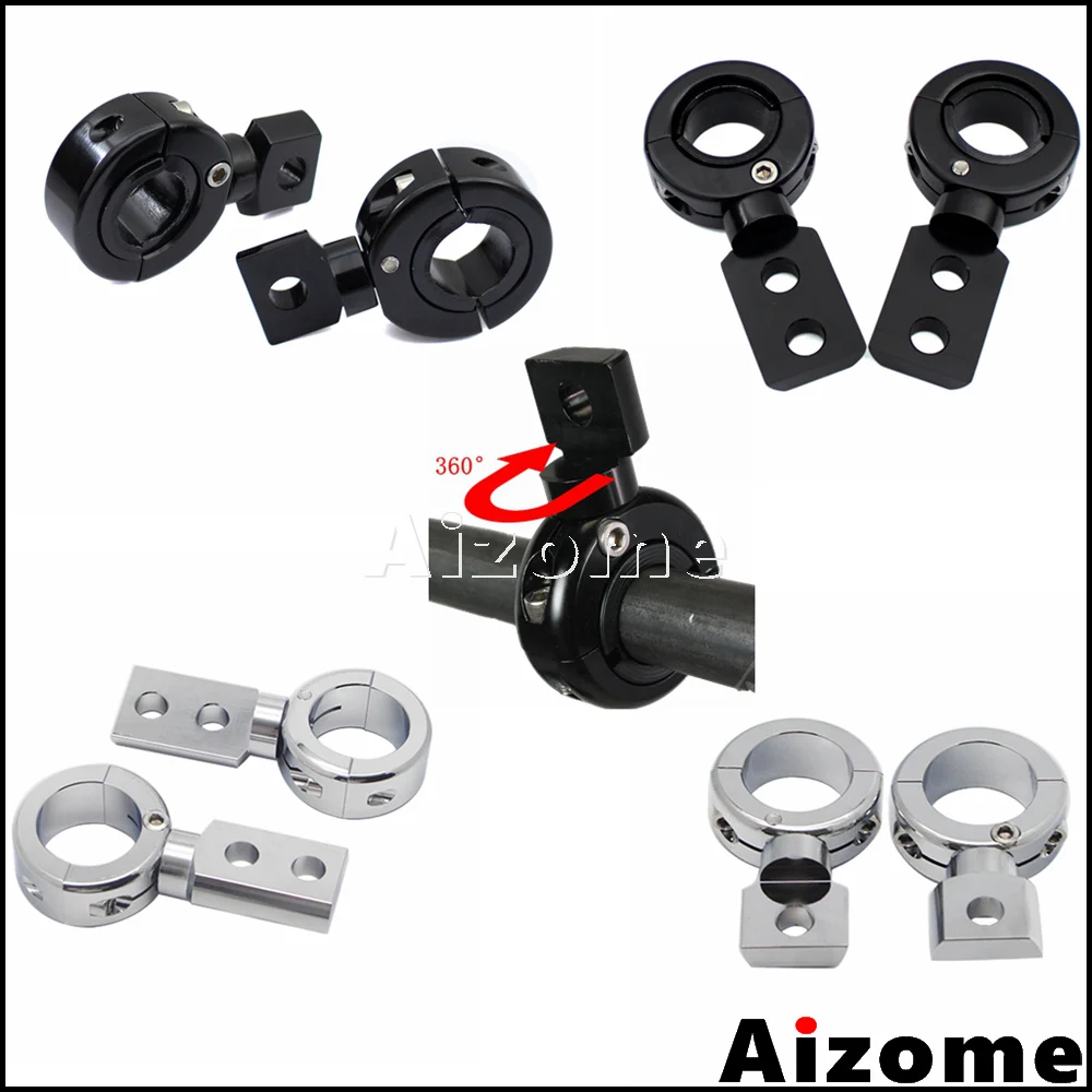 

Motorcycle 1-1/4" 7/8" handlebar Tube Moun Light Bracket Crash Bar Spotlight Fog Light Mounting Bracket For Off-Road Racing Bike