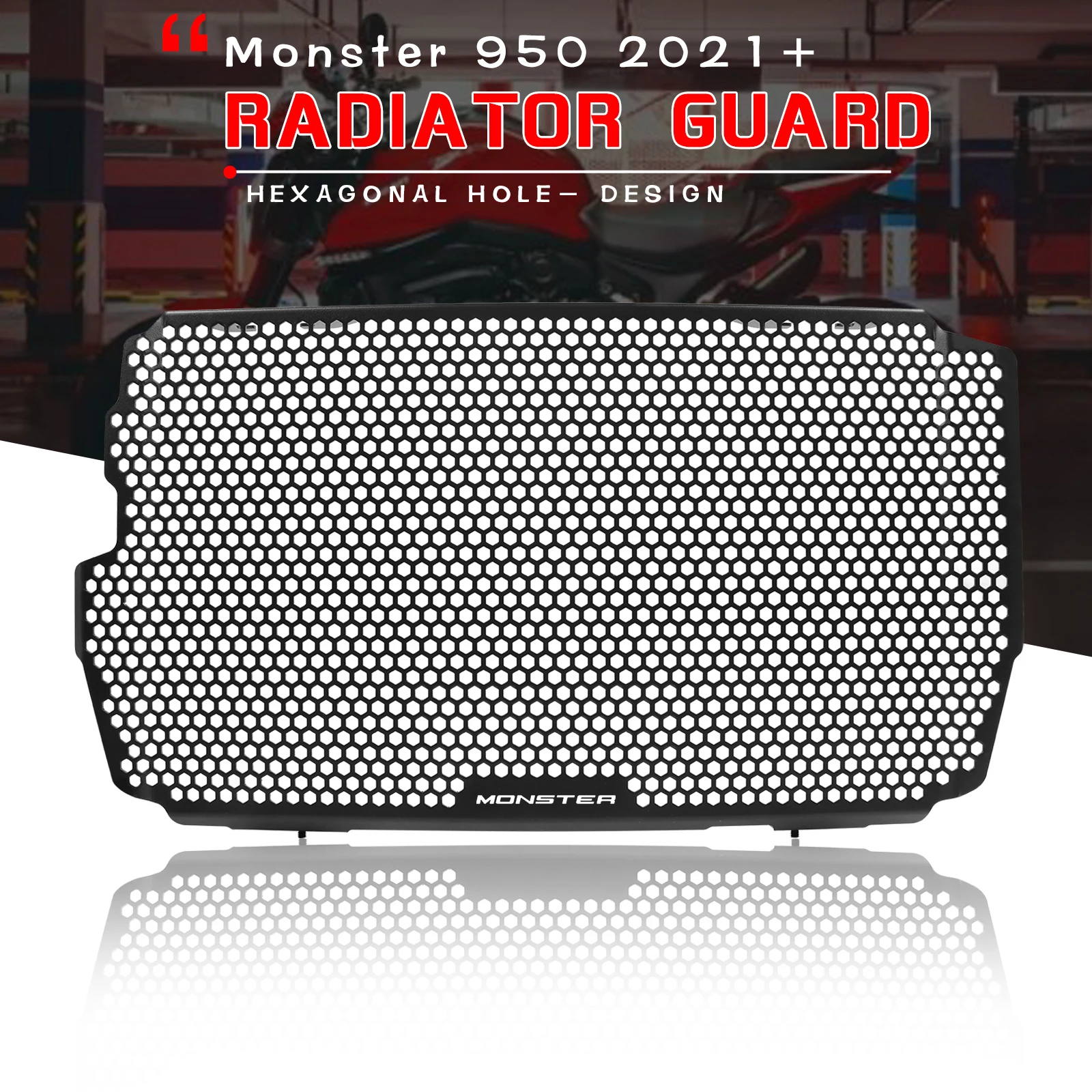 

Motorcycle Accessories Engine Radiator Grille Guard Cover Radiator Shield Protection For Ducati Monster 950 Monster950 2021 2022